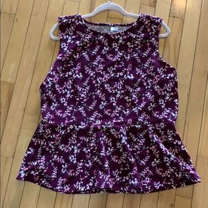 Peplum floral tank